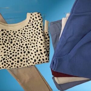 NWOT Lot of 6 Baby Girl 5 pair Leggings & 1 Sweatshirt
Size 18 mos